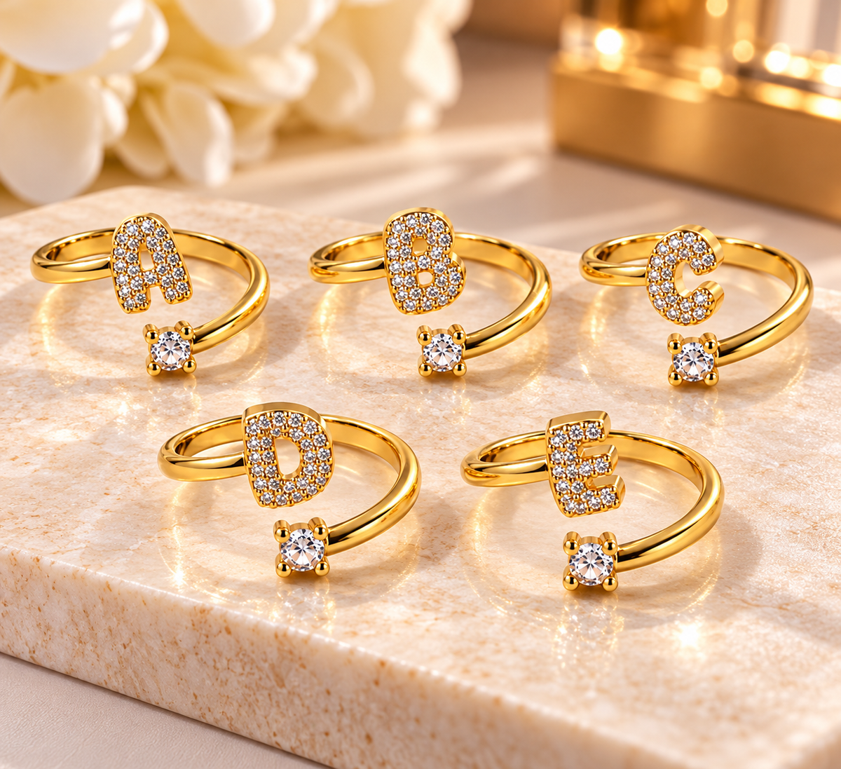 Initial Sparkle Ring 💍