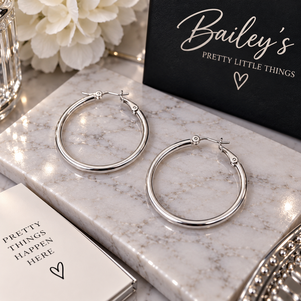 The everyday Essentials hoop Silver