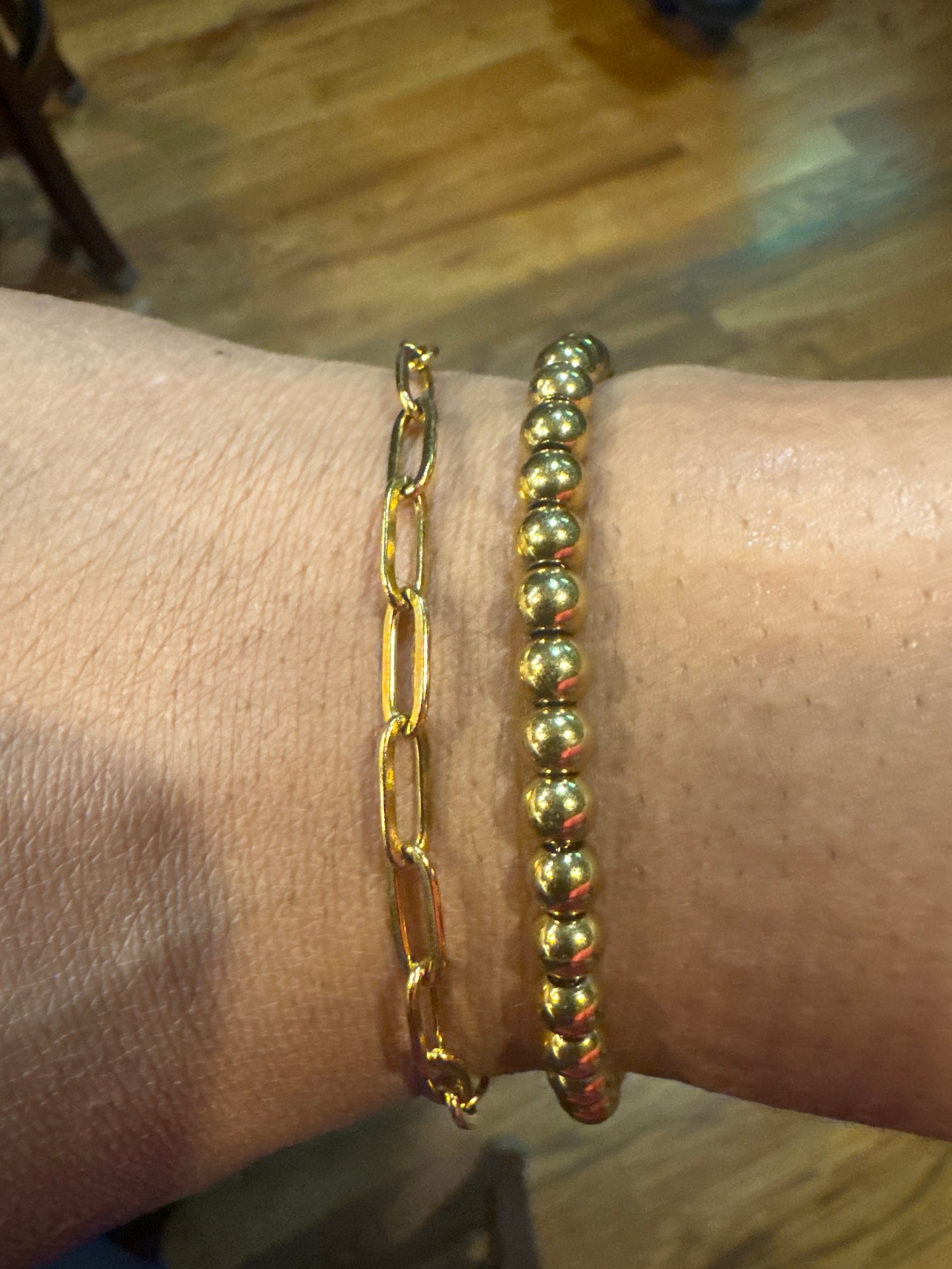 Double Standards BRACELET, 18K GOLD PLATED STEEL