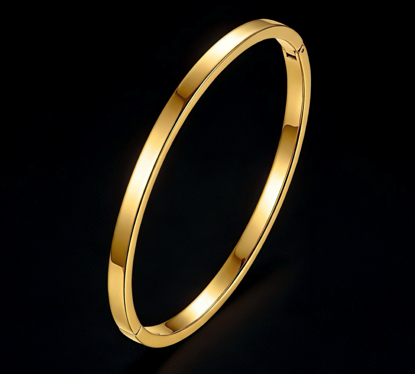 Solid BRACELET, 18K GOLD PLATED STEEL
