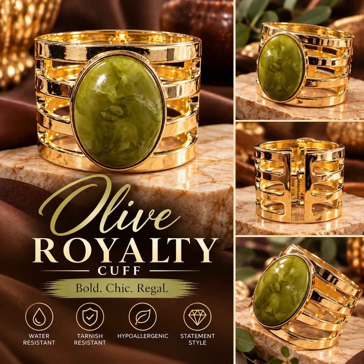 Olive Royalty Cuff 💚✨