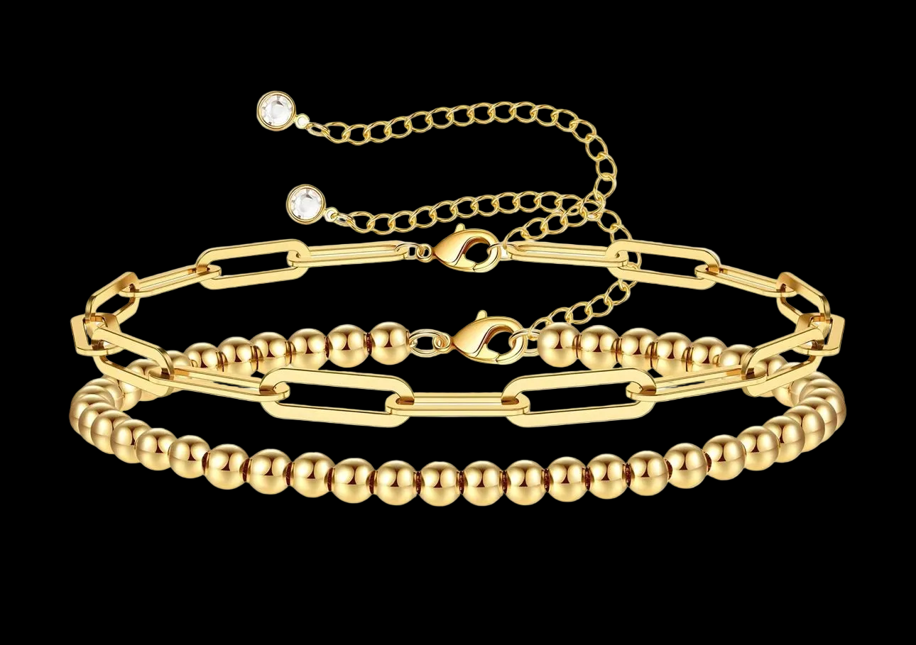 Double Standards BRACELET, 18K GOLD PLATED STEEL