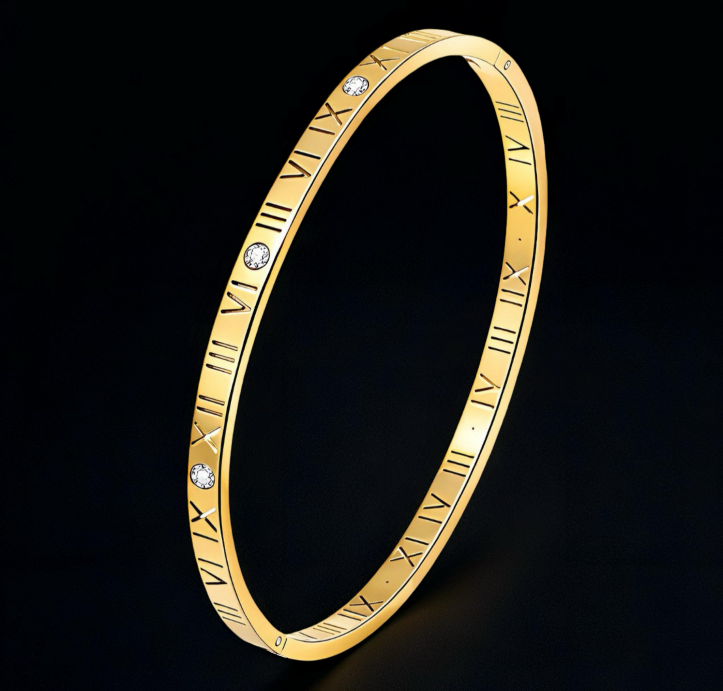 VI BRACELET, 18K GOLD PLATED STEEL