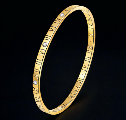 VI BRACELET, 18K GOLD PLATED STEEL