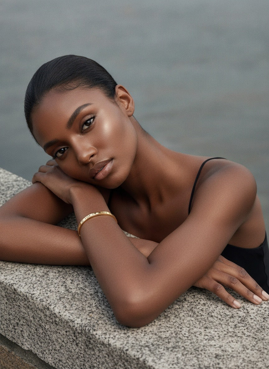 VI BRACELET, 18K GOLD PLATED STEEL