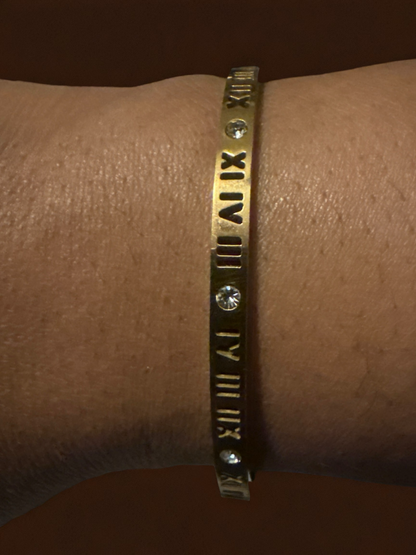 VI BRACELET, 18K GOLD PLATED STEEL