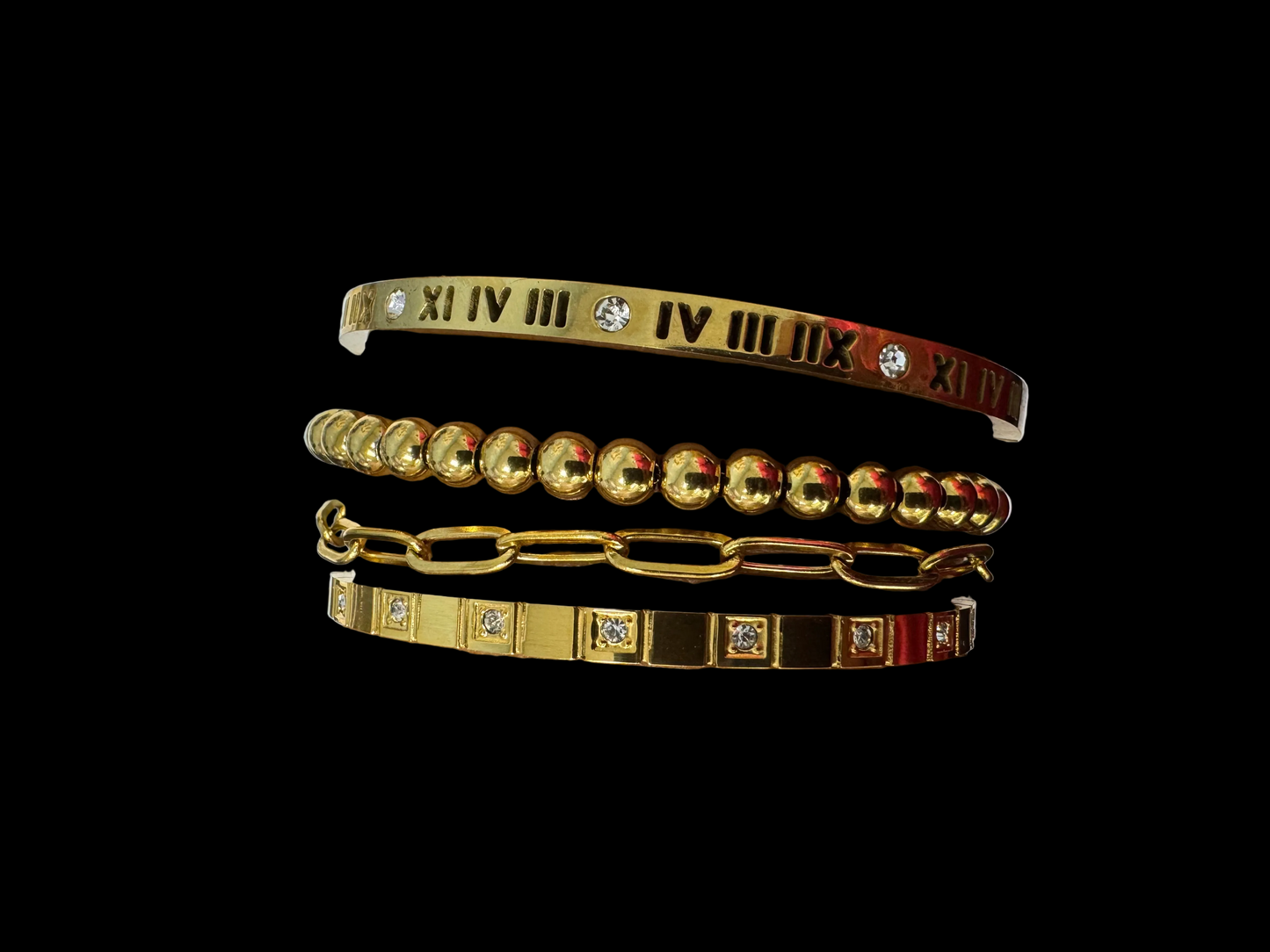 Double Standards BRACELET, 18K GOLD PLATED STEEL