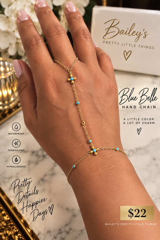 Blue Bella Hand Chain