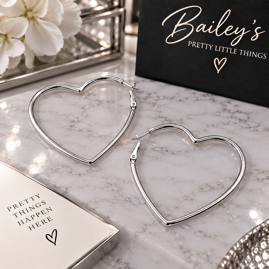 Big Love ❤️ hoops Silver